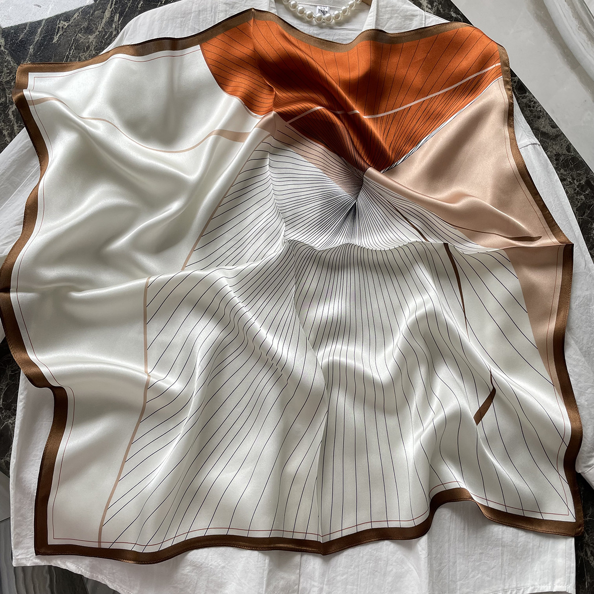 100 color high-end silk fashionable women's scarf 70cm square scarf scarf shawl printed European and American headscarf sweet 888888888