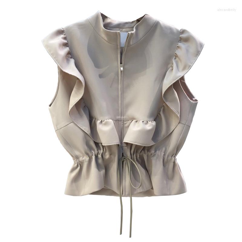 Women's Jackets Waist Ruffled Drawstring Zipper Waistcoat Korea 2023 Spring Fall WomenVest Fashion Casual Vest Women Top, Blue
Women's Jackets Waist Ruffled Drawstring Zipper Waistcoat Korea 2023 Spring Fall WomenVest Fashion Casual Vest Women Top, Blue