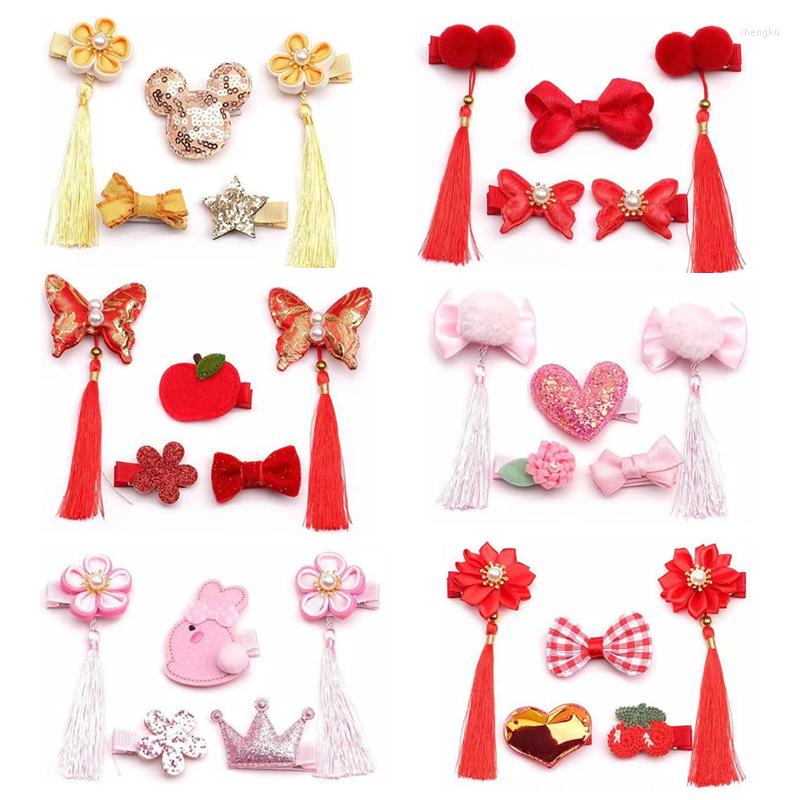 Hair Accessories 5Set/Lot Hanfu Children Headdress Long Tassel Butterfly Flower Girls Baby Chinese Style Hairpin Pair Series Headwear, Set 5
Hair Accessories 5Set/Lot Hanfu Children Headdress Long Tassel Butterfly Flower Girls Baby Chinese Style Hairpin Pair Series Headwear, Set 5