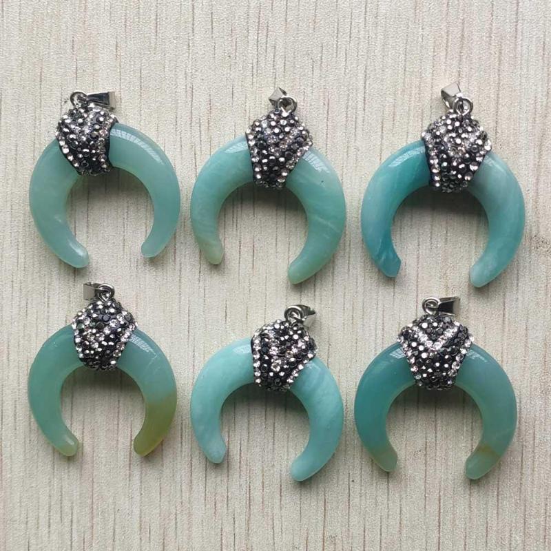 Pendant Necklaces Fashion Beautiful Natural Amazonite Stone Ox Horn Shape Pendants For Jewelry Making 6pcs/lot Wholesale
Pendant Necklaces Fashion Beautiful Natural Amazonite Stone Ox Horn Shape Pendants For Jewelry Making 6pcs/lot Wholesale