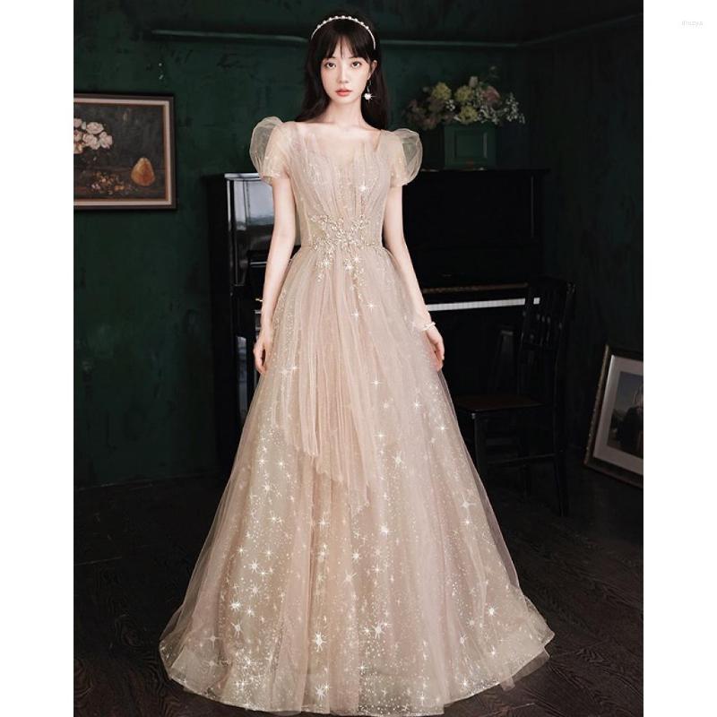 Runway Dresses Fairy Celebrity Light Champagne Puff Sleeve Bridal Wedding Charming Pleated Sequins Shiny Applique Party Prom Gowns 2023, Picture color
Runway Dresses Fairy Celebrity Light Champagne Puff Sleeve Bridal Wedding Charming Pleated Sequins Shiny Applique Party Prom Gowns 2023, Picture color