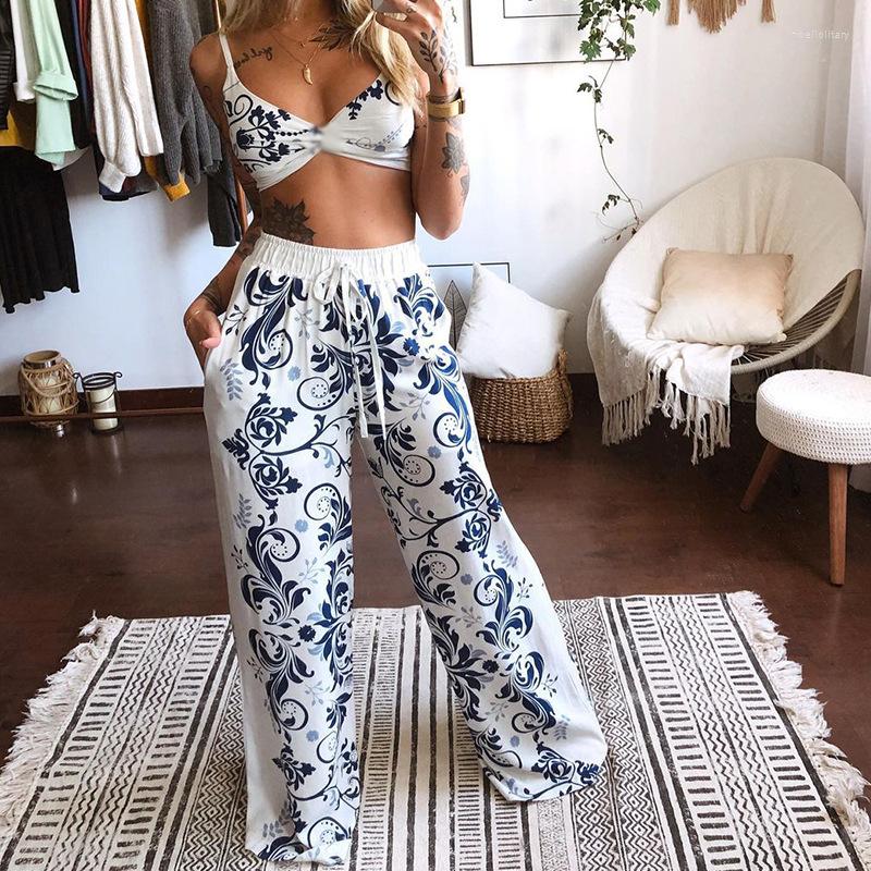 Women' Two Piece Pants Outfits Loose Tracksuit Clothing Suit Streetwear Elegant Print Straplesss Crop Top High Waist Wide Leg Set, Black
Women' Two Piece Pants Outfits Loose Tracksuit Clothing Suit Streetwear Elegant Print Straplesss Crop Top High Waist Wide Leg Set, Black