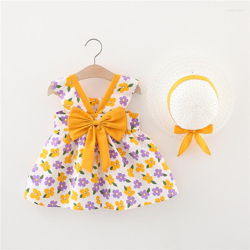 Girl Dresses 2Pieces Summer Dress Baby Girls Clothes Set Korean Cute Flower Printed Bowknot Sleeveless Princess Sunhat Toddler, Yellow
Girl Dresses 2Pieces Summer Dress Baby Girls Clothes Set Korean Cute Flower Printed Bowknot Sleeveless Princess Sunhat Toddler, Yellow