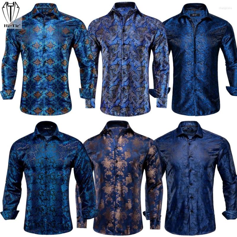 Men' Casual Shirts Jacquard Silk Navy Blue Mens Long Sleeve Single Breasted Windsor Collar Shirt Blouse Outerwear Wedding Business, Cy-1015
Men' Casual Shirts Jacquard Silk Navy Blue Mens Long Sleeve Single Breasted Windsor Collar Shirt Blouse Outerwear Wedding Business, Cy-1015
