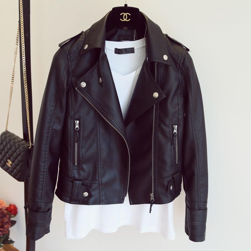 Jackets GOOHOJIO 2020 New Basic Zipper Moto Biker Jackets Autumn Classic Coat Plus Size Outerwear Ladies PU Faux Leather Jacket Women, Black
Jackets GOOHOJIO 2020 New Basic Zipper Moto Biker Jackets Autumn Classic Coat Plus Size Outerwear Ladies PU Faux Leather Jacket Women, Black
