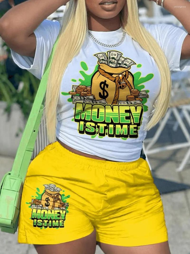 Women's Tracksuits LW Money Is Time Letter Print Cartoon Shorts Set Short Sleeve O Neck White Top&Stretchy Stylish Women Two Pieces, Red
Women's Tracksuits LW Money Is Time Letter Print Cartoon Shorts Set Short Sleeve O Neck White Top&Stretchy Stylish Women Two Pieces, Red