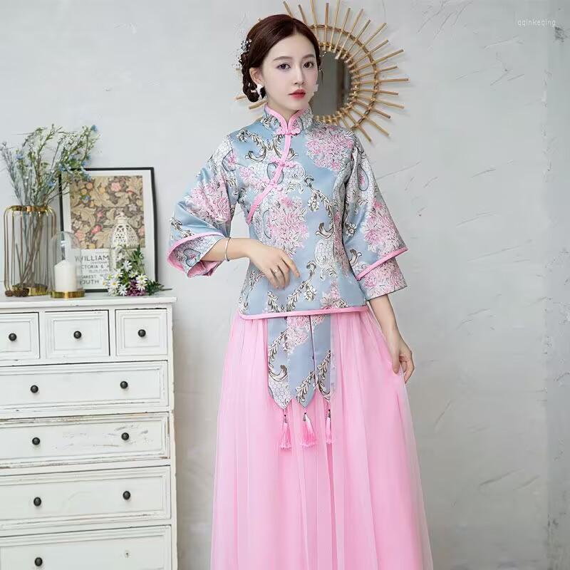 Ethnic Clothing Retro Qipao Print Cheongsam Long Traditional China Wedding Dress Oriental Style Dresses Vintage TangSuit Hanfu Female Party
Ethnic Clothing Retro Qipao Print Cheongsam Long Traditional China Wedding Dress Oriental Style Dresses Vintage TangSuit Hanfu Female Party