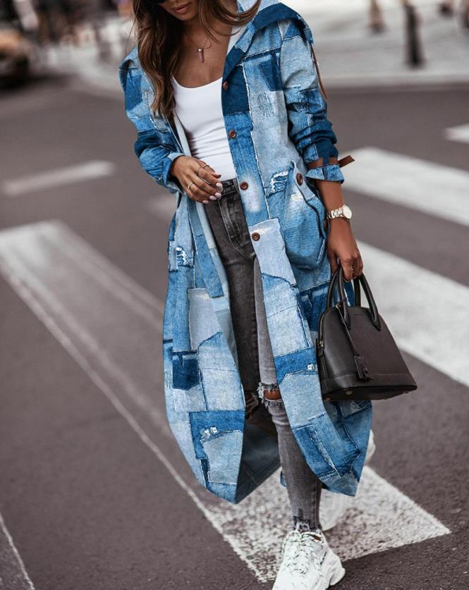 Raincoats 2022 New Fashion Women's Trench Coat Tops Print Button Front Longline Trench Coat Female Fashion Clothes Ladies Outfits
Raincoats 2022 New Fashion Women's Trench Coat Tops Print Button Front Longline Trench Coat Female Fashion Clothes Ladies Outfits