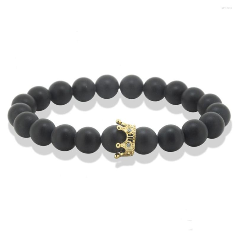 Charm Bracelets 2023 Gift 10mm Black Matte Nature Stone Beads Bracelet Men Micro Pave CZ Cubic Zirconia Crown
Charm Bracelets 2023 Gift 10mm Black Matte Nature Stone Beads Bracelet Men Micro Pave CZ Cubic Zirconia Crown