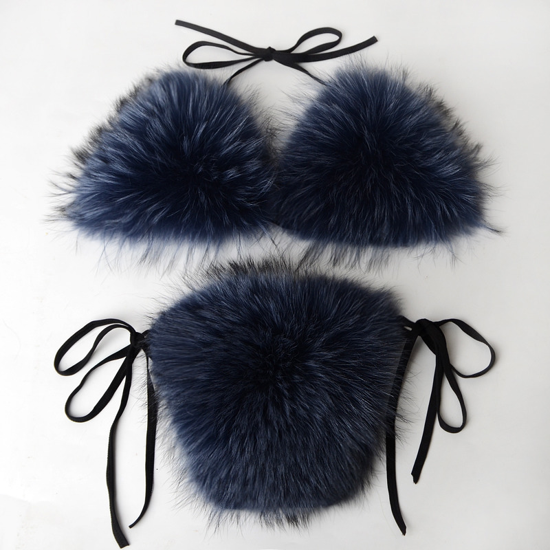 Women's Swimwear Women Sexy Bikini Swimsuit Faxu Fur Summer Bathing Tieup Adjustable Bra Cute Girls Furry Underwear 2 Piece Set 230420