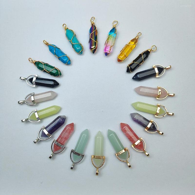 Pendant Necklaces Natural Stone Lapis Opal Amethyst Pink Crystal Hexagonal Column Leather Chains Necklace Fashion Jewelry
Pendant Necklaces Natural Stone Lapis Opal Amethyst Pink Crystal Hexagonal Column Leather Chains Necklace Fashion Jewelry