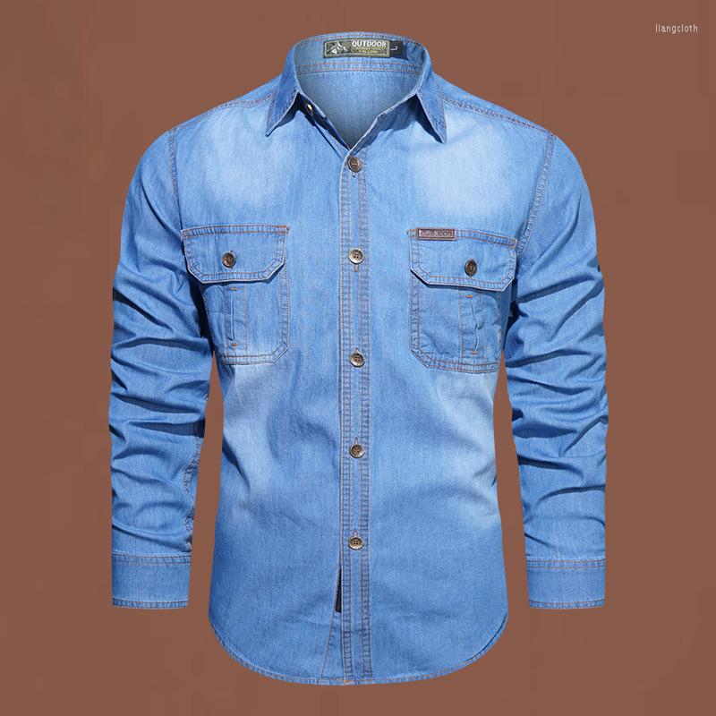 Men's Casual Shirts Spring And Autumn Men's Denim Pure Cotton Long Sleeve Loose Plus Size Shirt High Quality Fashion Men Jacket, Light blue
Men's Casual Shirts Spring And Autumn Men's Denim Pure Cotton Long Sleeve Loose Plus Size Shirt High Quality Fashion Men Jacket, Light blue
