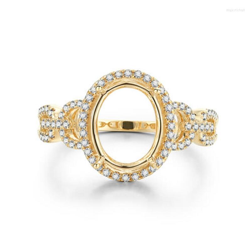 Cluster Rings HELON 10x8mm Oval Cut Solid 14K Yellow Gold AU585 0.3ct Natural Diamonds Engagement Wedding Women Trendy Jewelry Semi Mount
Cluster Rings HELON 10x8mm Oval Cut Solid 14K Yellow Gold AU585 0.3ct Natural Diamonds Engagement Wedding Women Trendy Jewelry Semi Mount
