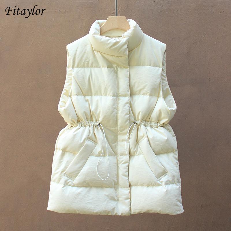 Parkas Fitaylor Winter White Duck Down Coat Stand Collar Lightweight Down Vest Jacket Women Windproof Warm Waistcoat Adjustable Waist, Black
Parkas Fitaylor Winter White Duck Down Coat Stand Collar Lightweight Down Vest Jacket Women Windproof Warm Waistcoat Adjustable Waist, Black