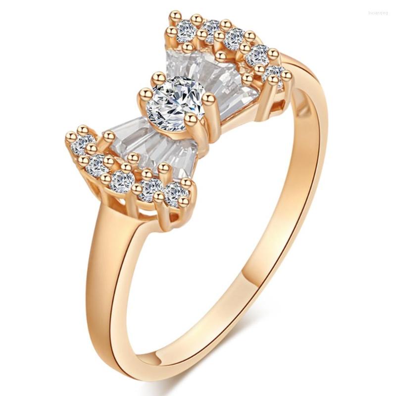 Wedding Rings Fashion Austria Crystal Gold Color Finger Bow Ring Engagement Cubic Zirconia For Women Wholesale Jewelry
Wedding Rings Fashion Austria Crystal Gold Color Finger Bow Ring Engagement Cubic Zirconia For Women Wholesale Jewelry