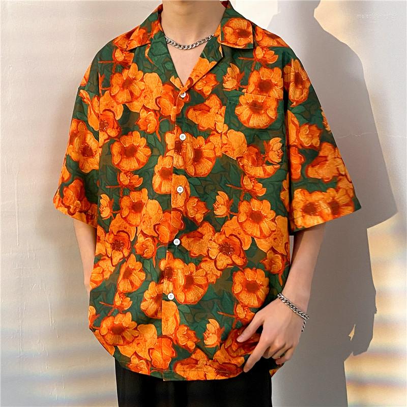 Men's Casual Shirts 2023 Men's Floral Summer Harajuku Korean Street Short Sleeve Hawaiian Chemise Homme Flower Printed Social Tops, Cs1325
Men's Casual Shirts 2023 Men's Floral Summer Harajuku Korean Street Short Sleeve Hawaiian Chemise Homme Flower Printed Social Tops, Cs1325