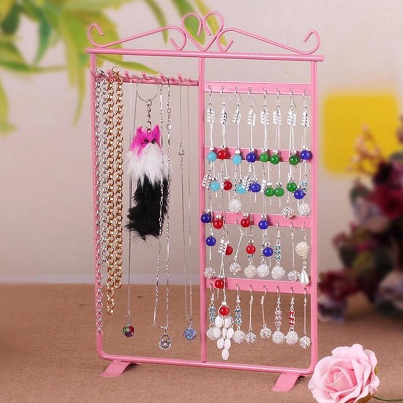Jewelry Pouches 32 Holes 6 Hooks Earrings Stud Necklace Display Jewllery Organization Multifunctional Metal Earring Stand
Jewelry Pouches 32 Holes 6 Hooks Earrings Stud Necklace Display Jewllery Organization Multifunctional Metal Earring Stand