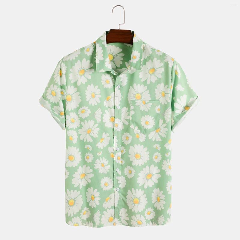 Men's T Shirts Button Down Shirt For ManFloralDailyShort Loose T-shirt Turtleneck, Green
Men's T Shirts Button Down Shirt For ManFloralDailyShort Loose T-shirt Turtleneck, Green