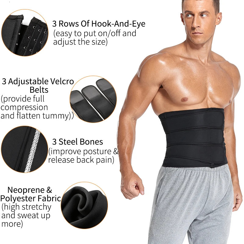 Slimming Belt Men Waist Trainer Body Shapers Abdomen Modeling Strap Sheath Weight Loss Belly Shapewear Workout Trimmer Corset 231120