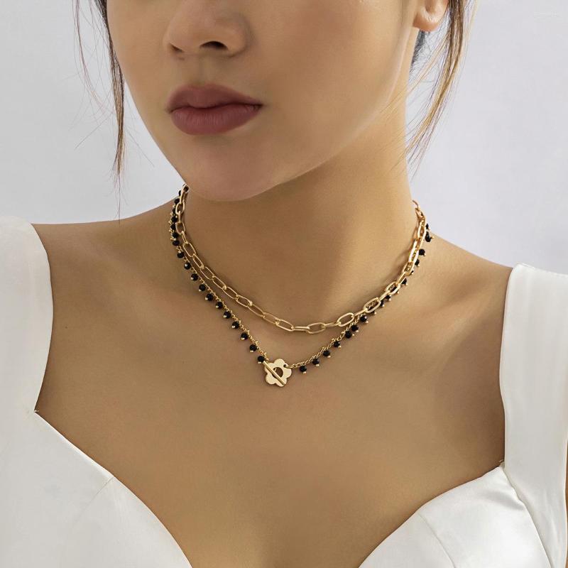 Choker Simple Layered Necklace For Women Black Pearl Neck Chain Retro Fairycore Metal Flower Pendant Egyptian Jewelry
Choker Simple Layered Necklace For Women Black Pearl Neck Chain Retro Fairycore Metal Flower Pendant Egyptian Jewelry