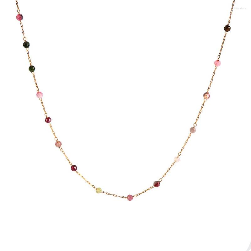 Chains 33 Styles 18K Gold Plated Necklace Gemstone Chain Adjustable Tourmaline Amethyst Apatite Natural Stone Bead For Women 
Chains 33 Styles 18K Gold Plated Necklace Gemstone Chain Adjustable Tourmaline Amethyst Apatite Natural Stone Bead For Women