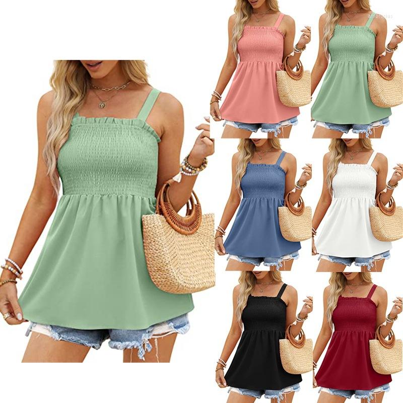 Women's Tanks Tank Top Sleeveless Summer T-shirts Backless Hem Ruffles Women Tops Holiday Style Elegant Tees Fashion Beachwear Sun Tshirts, Blue
Women's Tanks Tank Top Sleeveless Summer T-shirts Backless Hem Ruffles Women Tops Holiday Style Elegant Tees Fashion Beachwear Sun Tshirts, Blue
