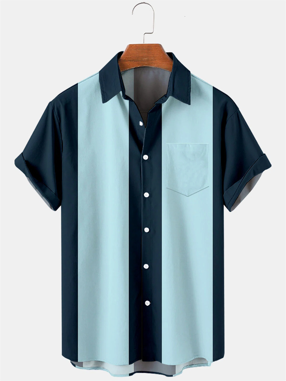 Men's Casual Shirts Best seller New Creative 3D digital Black and White GRID collage Pattern flap Holiday Leisure Short sleeves shirt S - 5xl 230