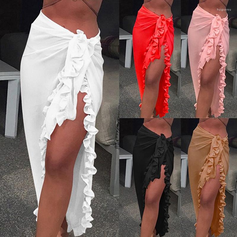 Women's Swimwear Women Chiffon Swimsuit See-Through Beach Bikini Cover Up Wrap Scarf Dress Solid Ruffle Casual, White
Women's Swimwear Women Chiffon Swimsuit See-Through Beach Bikini Cover Up Wrap Scarf Dress Solid Ruffle Casual, White