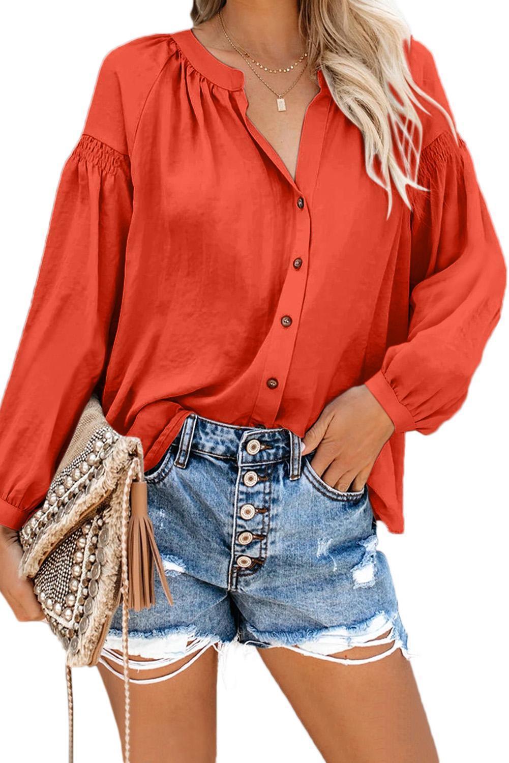 Men's Swimwear WhiteBlack Inspired Button Down Peasant Blouse Top Women Leisure Long Sleeve Office Shirt Lady Blusas Camisa XXL 230420