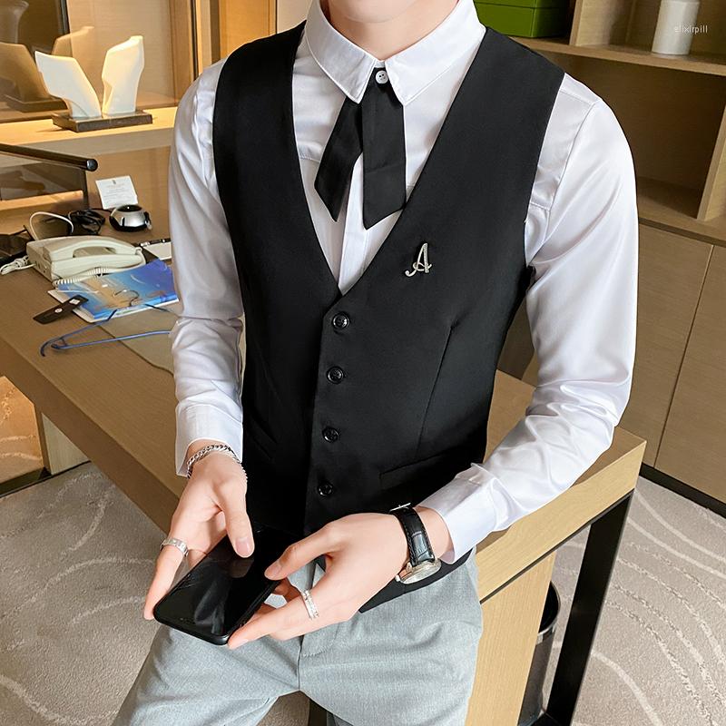 Men's Vests Plus Size S-5XL Vest Men Formal Business Single-breasted Slim Waistcoat Wedding Dress Suit Chaleco Hombre Weste, Black
Men's Vests Plus Size S-5XL Vest Men Formal Business Single-breasted Slim Waistcoat Wedding Dress Suit Chaleco Hombre Weste, Black