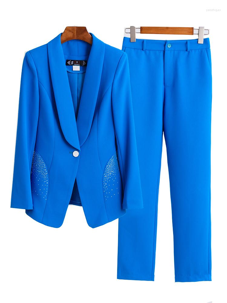 Women' Two Piece Pants Fashion Ladies Pant Suit Formal Women Office Business Work Wear Blazer And Trouser Blue White Black Solid 2 Set, Blue 2 piece set
Women' Two Piece Pants Fashion Ladies Pant Suit Formal Women Office Business Work Wear Blazer And Trouser Blue White Black Solid 2 Set, Blue 2 piece set