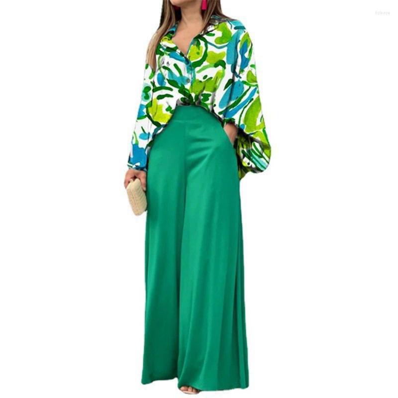 Women' Two Piece Pants Summer 2 Sets Women Outfit 2023 Long Sleeve Blouse And Wige Leg Set For Woman Fashion Elegant Suits, Blue
Women' Two Piece Pants Summer 2 Sets Women Outfit 2023 Long Sleeve Blouse And Wige Leg Set For Woman Fashion Elegant Suits, Blue