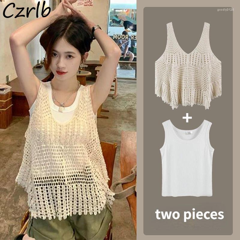 Work Dresses Sleeveless Sets Women Summer Baggy Hollow Out Design Chic Sweet Leisure Sweater Vests Basic Simple Tanks Sexy Y2k Ulzzang, 121 vest tanks set
Work Dresses Sleeveless Sets Women Summer Baggy Hollow Out Design Chic Sweet Leisure Sweater Vests Basic Simple Tanks Sexy Y2k Ulzzang, 121 vest tanks set