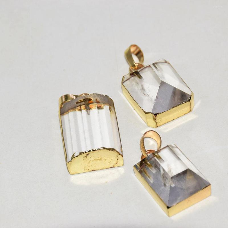 Pendant Necklaces Natural Clear Quartz Rectangle For Making Jewelry 2023 Women Gold Plating White Crystal Stone Face Charm Necklace 5pc
Pendant Necklaces Natural Clear Quartz Rectangle For Making Jewelry 2023 Women Gold Plating White Crystal Stone Face Charm Necklace 5pc