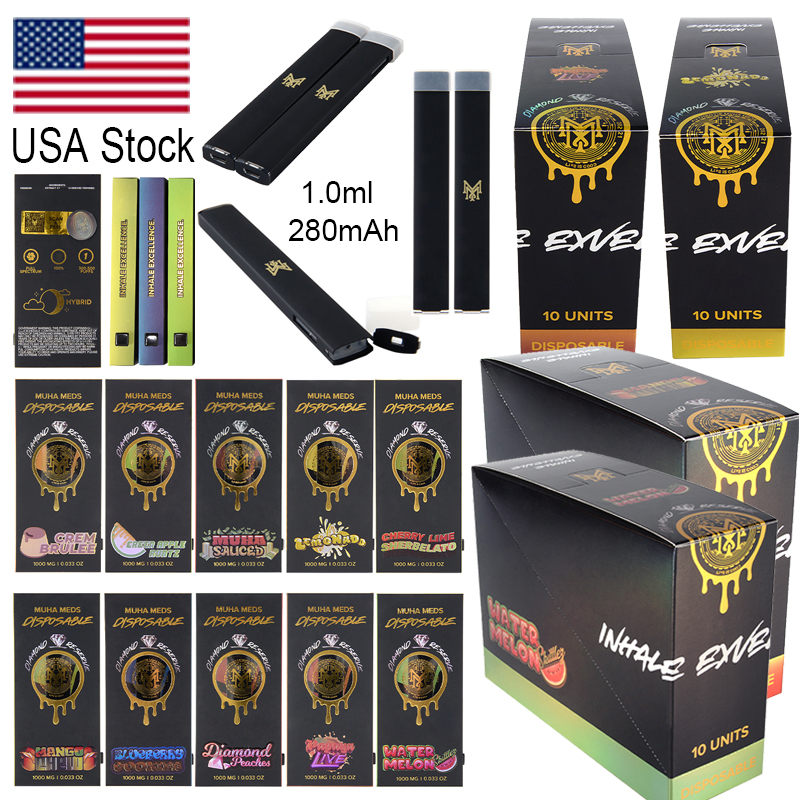 Presale USA Stock Muha Meds Disposable Vape Pens Empty Rechargeable 280mAh Battery 1.0ml Device Pods Micro USB Charger Starter Kits Thick Oil Preheat E Cigs MM Bar
Presale USA Stock Muha Meds Disposable Vape Pens Empty Rechargeable 280mAh Battery 1.0ml Device Pods Micro USB Charger Starter Kits Thick Oil Preheat E Cigs MM Bar