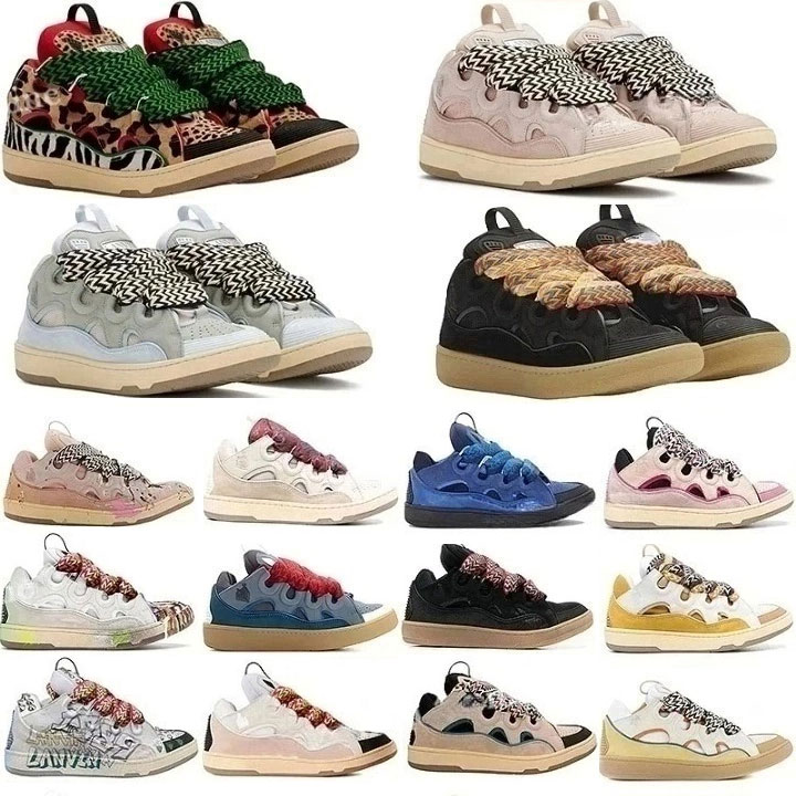 Designer lanvins Mens Womens Luxury Running Shoe Embossed Leather Curb Sneakers Calfskin Stripe Stretch Cotton Low Top Rubber Platform Sole Sports Sneaker 35-45, Color#26 
Designer lanvins Mens Womens Luxury Running Shoe Embossed Leather Curb Sneakers Calfskin Stripe Stretch Cotton Low Top Rubber Platform Sole Sports Sneaker 35-45, Color#26