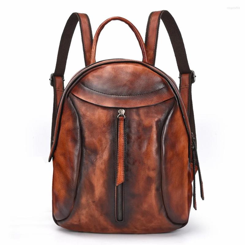 Backpack Fashion Genuine Leather Female Backpacks Vintage Real Cow Women Shoulder Bag Schoolbag For Teenage Girl Daypack, Brown
Backpack Fashion Genuine Leather Female Backpacks Vintage Real Cow Women Shoulder Bag Schoolbag For Teenage Girl Daypack, Brown