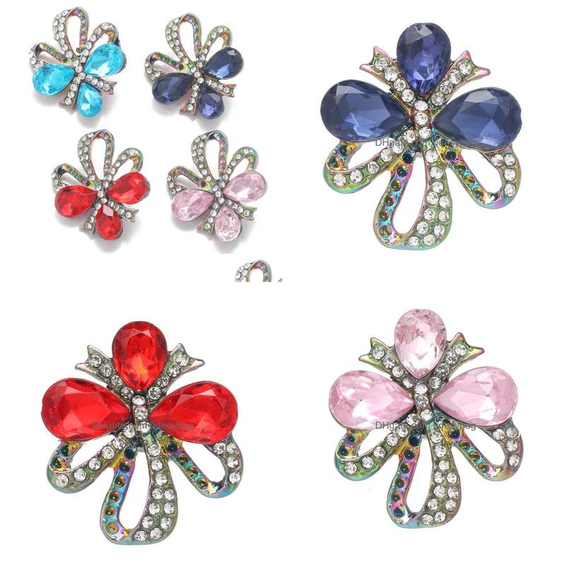 Clasps Hooks Noosa Plating Dazzling Crystal Bowknot Snap Buttons Fit Diy 18Mm Button Bracelet Necklace Acc Jewelry Women Mengift D Dhjfc 
Clasps Hooks Noosa Plating Dazzling Crystal Bowknot Snap Buttons Fit Diy 18Mm Button Bracelet Necklace Acc Jewelry Women Mengift D Dhjfc
