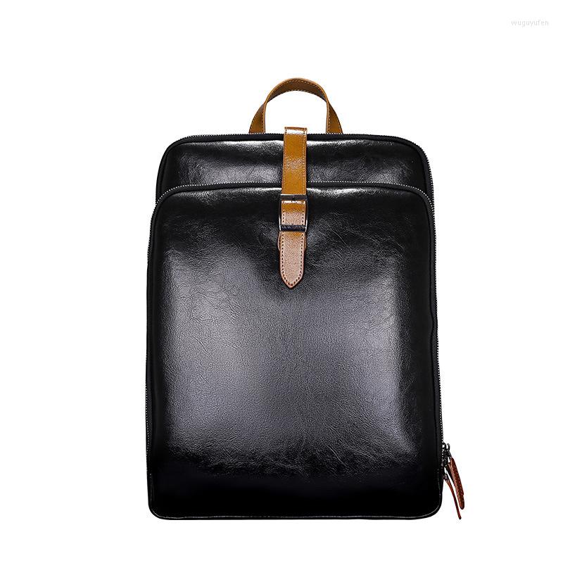 Backpack Oil Wax Leather Men's Male Computer Bag Large Capacity 15.6 Inch Laptop Bags Split Travel Backpacks Boys, Black
Backpack Oil Wax Leather Men's Male Computer Bag Large Capacity 15.6 Inch Laptop Bags Split Travel Backpacks Boys, Black