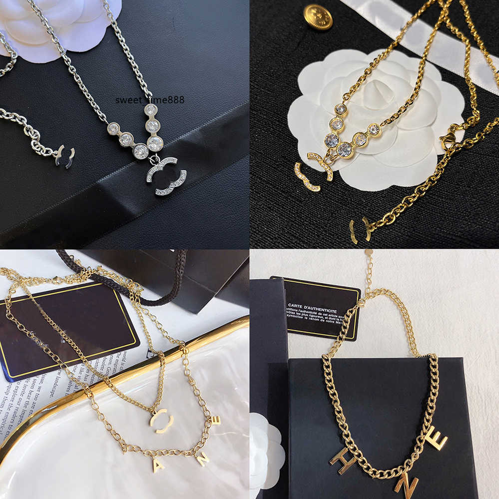 

Pendant Necklaces 18K Gold Plated Stainless Steel Never fade Necklaces Choker Letter Pendant Statement Fashion Womens Necklace Wedding Jewelry Accessories X347