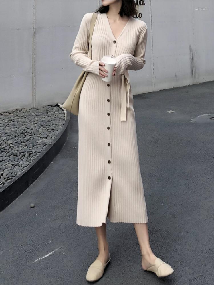 Casual Dresses Vintage Knit Button Dress Ladies Long Sleeve Sweater Elegant Party Office Slim Fit Korea Fall 2023 A-LINE, White
Casual Dresses Vintage Knit Button Dress Ladies Long Sleeve Sweater Elegant Party Office Slim Fit Korea Fall 2023 A-LINE, White