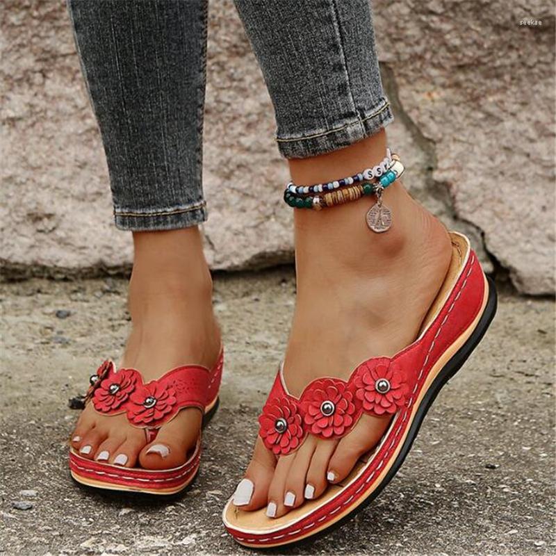 Slippers Women 2023 Summer Floral Wedges Flip Flops Pu Sewing Bohovintage Flower Outdoor Ladies Casual Beach Shoes Sandalias, Brown
Slippers Women 2023 Summer Floral Wedges Flip Flops Pu Sewing Bohovintage Flower Outdoor Ladies Casual Beach Shoes Sandalias, Brown