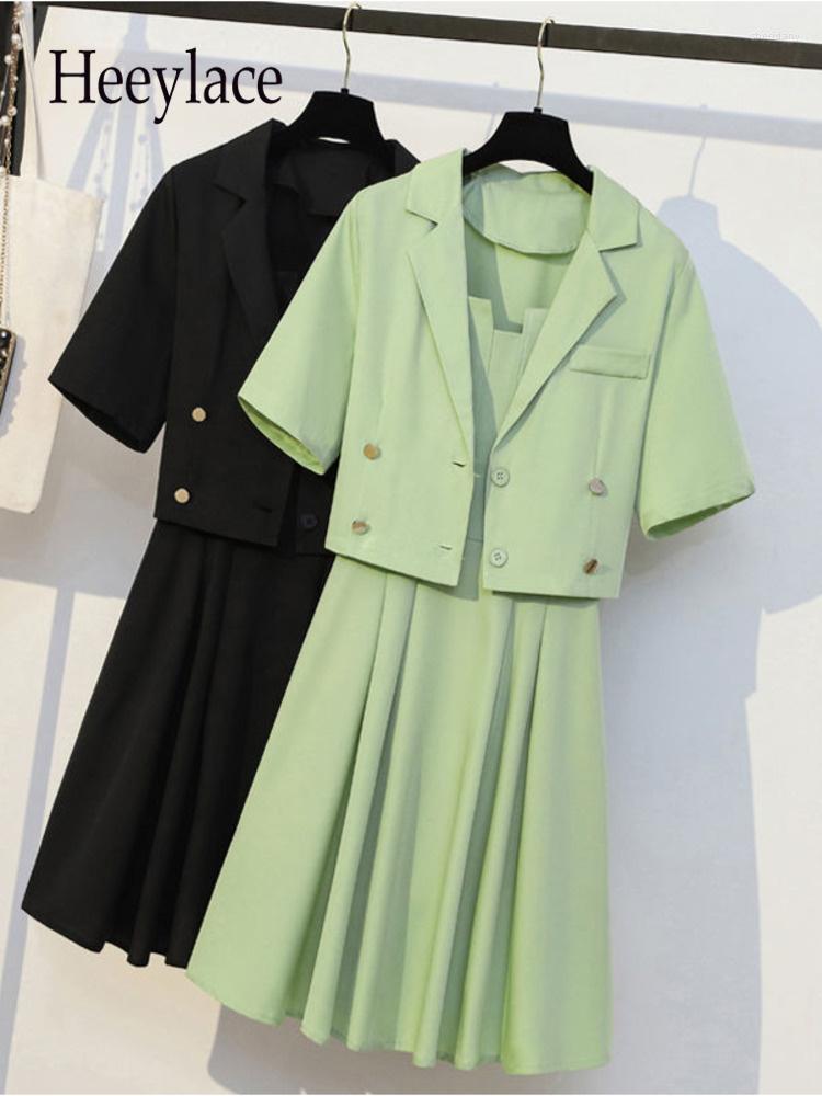 Work Dresses Summer 2 Piece Sets Womens Outfit For Women Korean Fashion Blazer Suit Short Sleeve Jacket And Straps Pleated Dress, Black set
Work Dresses Summer 2 Piece Sets Womens Outfit For Women Korean Fashion Blazer Suit Short Sleeve Jacket And Straps Pleated Dress, Black set