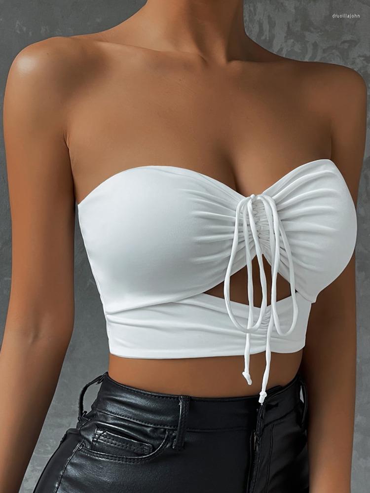 Women's Tanks LiTi Women Sexy Hollow Drawstring Small Undershirt Wrapped Chest Ultra-short Tops Female Bottoming Breast Spring, White
Women's Tanks LiTi Women Sexy Hollow Drawstring Small Undershirt Wrapped Chest Ultra-short Tops Female Bottoming Breast Spring, White