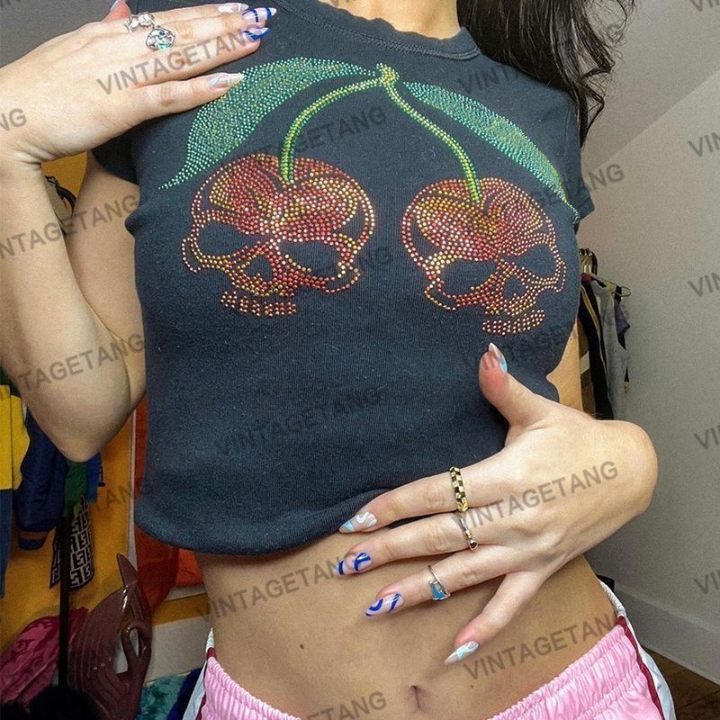 Women s T Shirt Y2K clothes 2000s Vintage Harajuku Fairy grunge Short Top women s T shirts s Goth Skull Baby Tees E girl EMO Crop Tops 230420, Green
Women s T Shirt Y2K clothes 2000s Vintage Harajuku Fairy grunge Short Top women s T shirts s Goth Skull Baby Tees E girl EMO Crop Tops 230420, Green