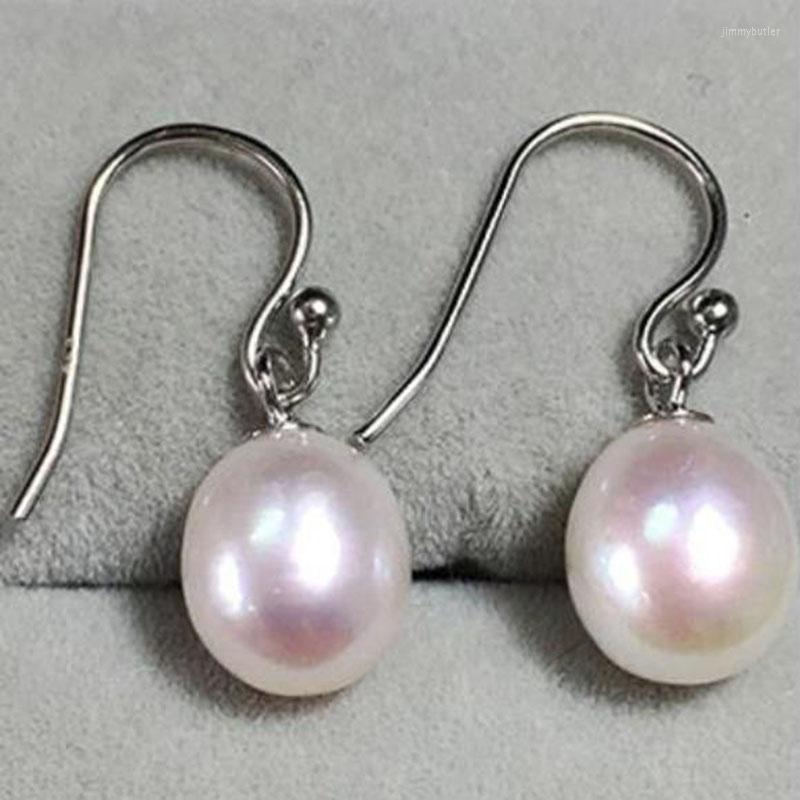 Dangle Earrings Charming Pair Of 11-12mm South Sea Baroque White Pearl Earring 925s