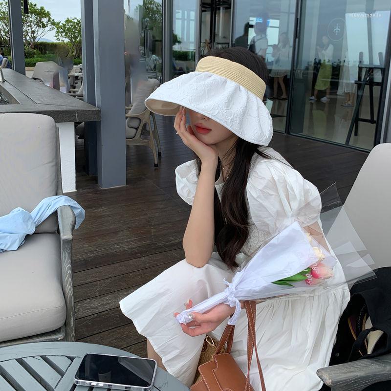 Wide Brim Hats Summer Travel Sunscreen Visor Big Eaves Anti-ultraviolet Versatile Empty Top For Women Foldable Double Side Shell Sun Hat, Beige-khaki
Wide Brim Hats Summer Travel Sunscreen Visor Big Eaves Anti-ultraviolet Versatile Empty Top For Women Foldable Double Side Shell Sun Hat, Beige-khaki