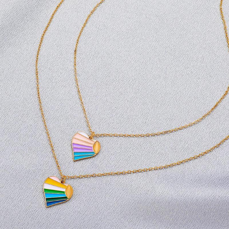 Chains Cute Colorful Dripping Oil Heart Necklace For Women Neck Gold Chain Choker Fashion Jewelry Birthday Party Gift
Chains Cute Colorful Dripping Oil Heart Necklace For Women Neck Gold Chain Choker Fashion Jewelry Birthday Party Gift