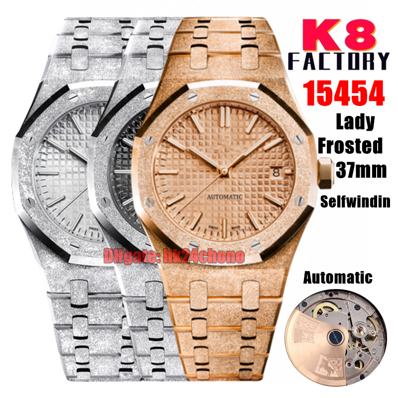 K8 Factory Watches 15454 Lady Frosted Gold Selfwinding 37mm Automatic Womens Watch White / Black/ Rose Gold Dial Stainless Steel Bracelet Ladies Wristwatches
K8 Factory Watches 15454 Lady Frosted Gold Selfwinding 37mm Automatic Womens Watch White / Black/ Rose Gold Dial Stainless Steel Bracelet Ladies Wristwatches