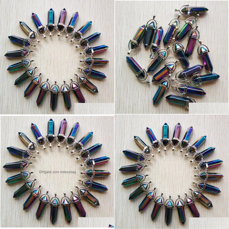 Charms Fashion 7 Color Hexagonal Prism Point Pendants For Necklace Jewelry Making Drop Delivery Findings Components Dhsf4
Charms Fashion 7 Color Hexagonal Prism Point Pendants For Necklace Jewelry Making Drop Delivery Findings Components Dhsf4